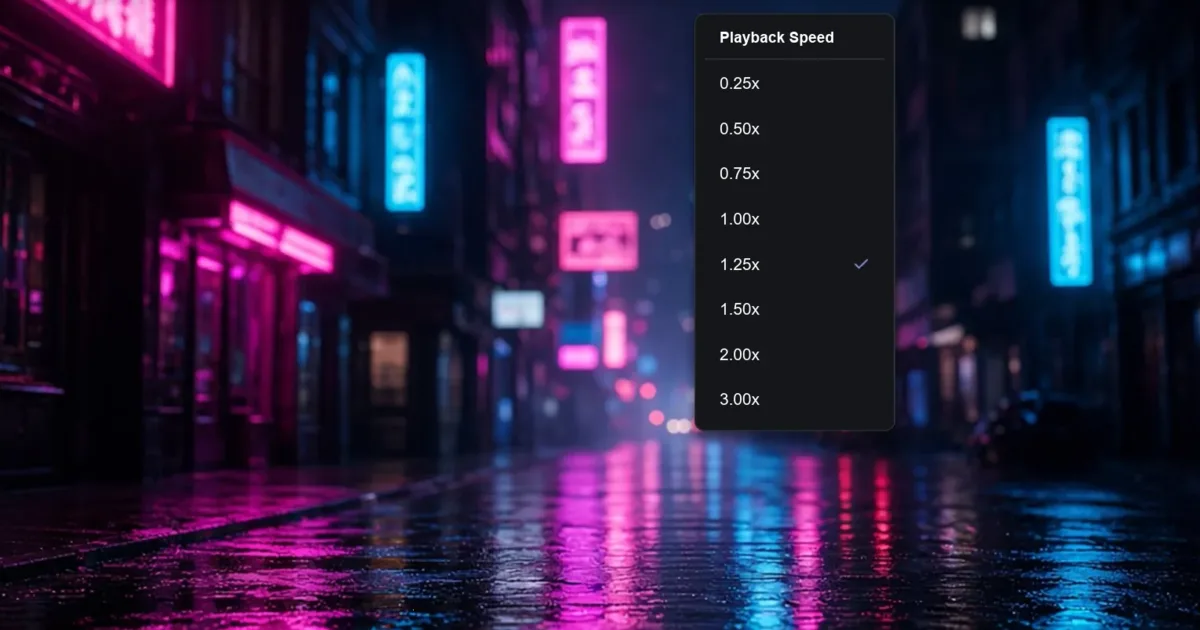Playback speed, library and picture adjust in KinoFlux Player