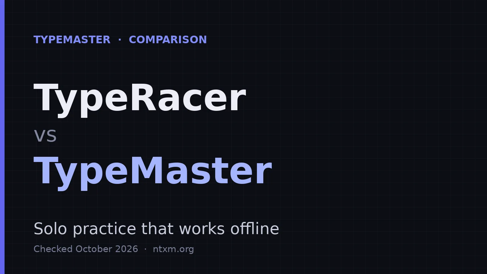 TypeRacer Alternative for Offline, Solo Practice