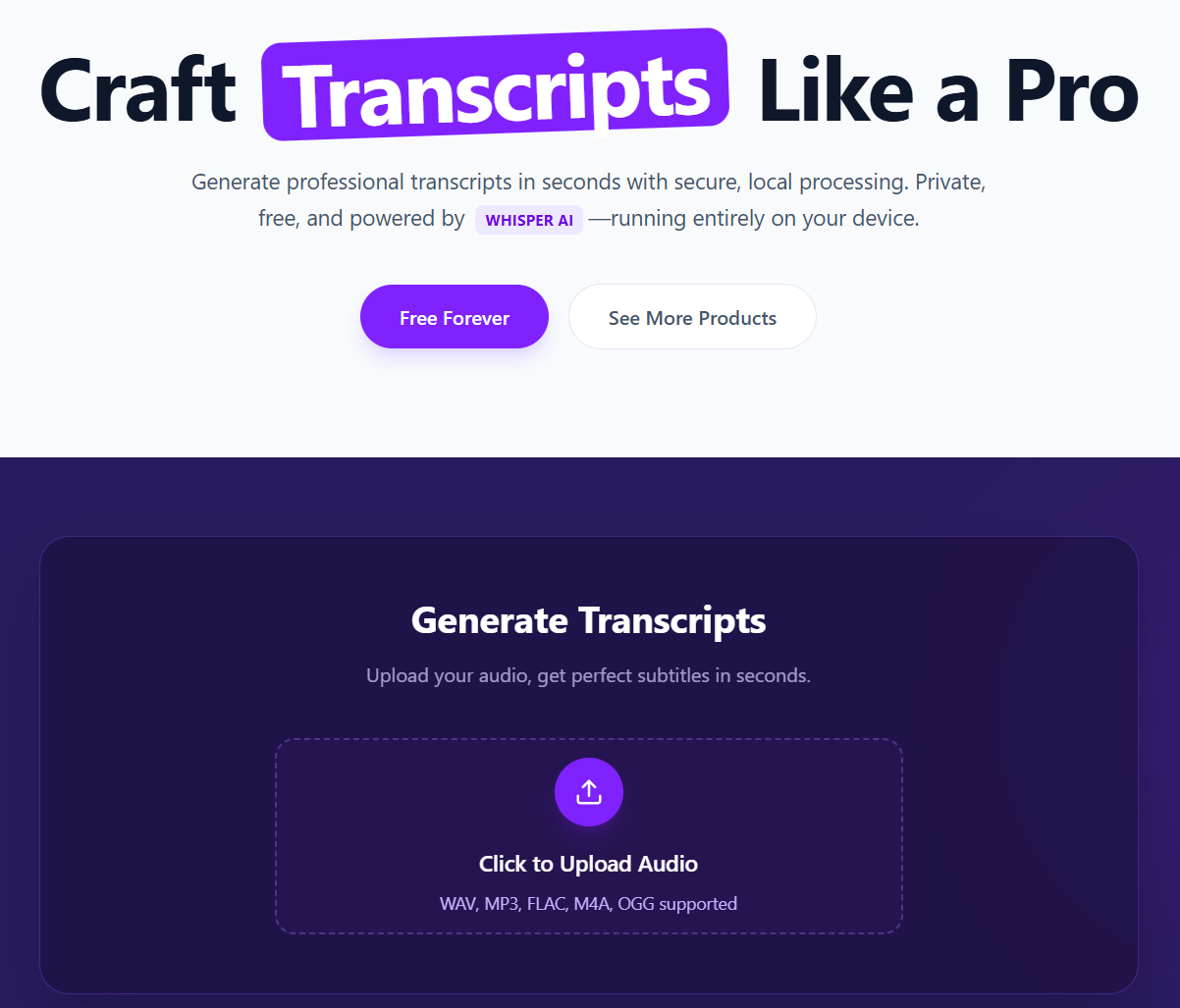 WhisperStudio: Transcribe Audio Without Sending It to the Cloud